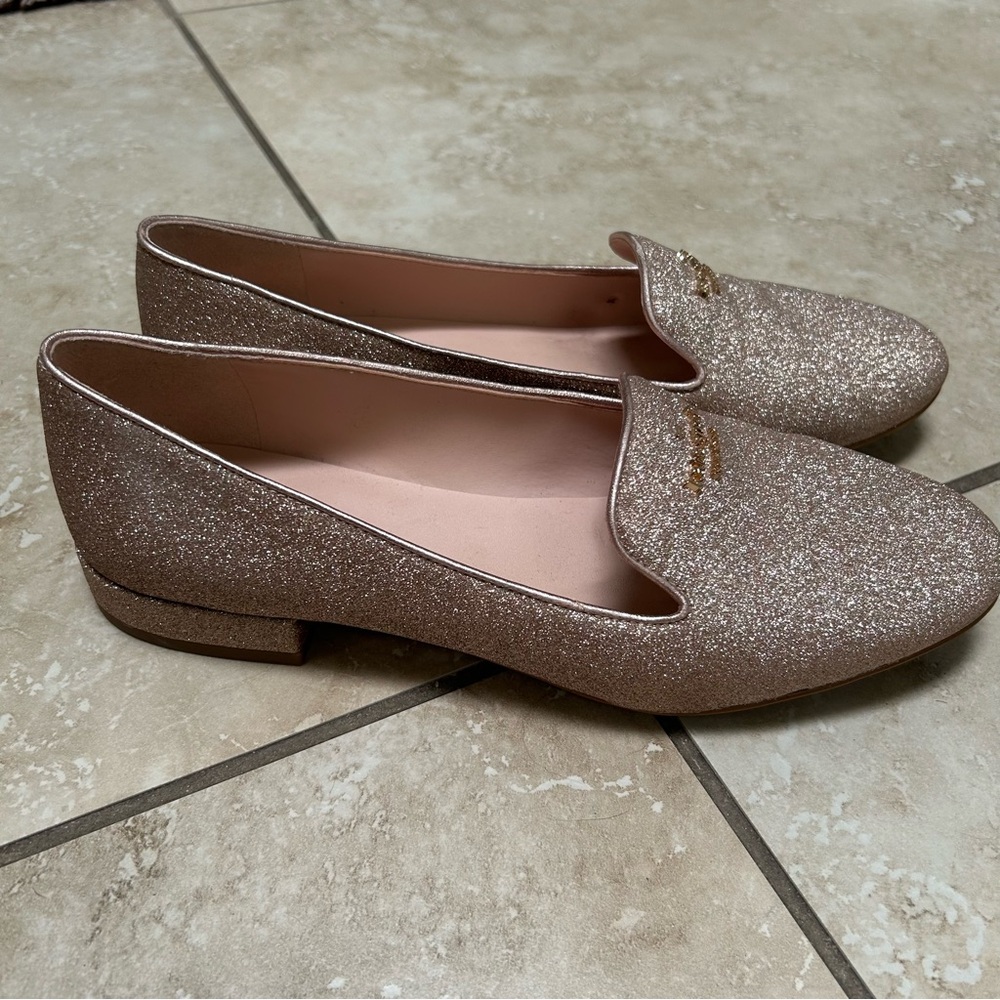 Kate Spade Sparkling Gold Loafers - Picture 6 of 7